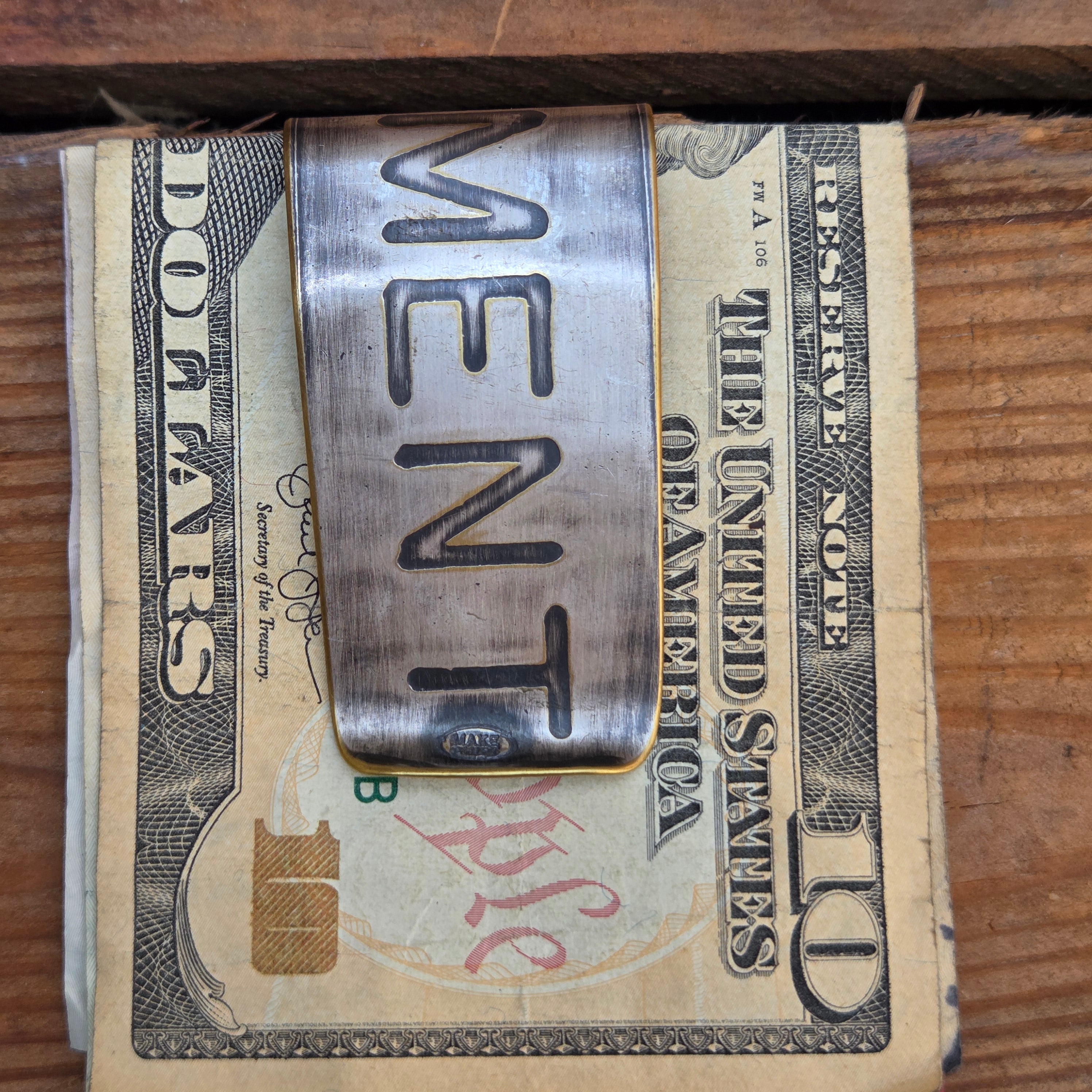 Antique Machine Plate Moneyclip - EQUIPMENT