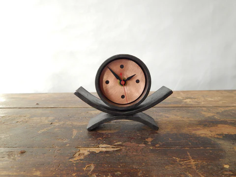 Iron And Copper Desk Clock - Heart of the Home LV