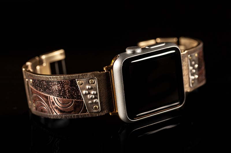 "Europa" Copper & Silver Apple Watch Band