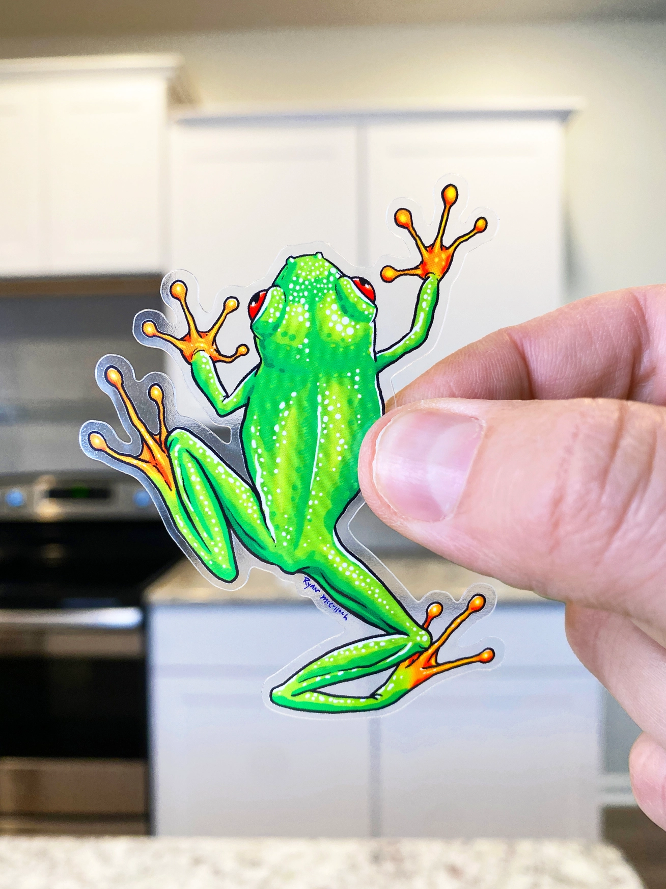 Tree Frog Clear Vinyl Sticker - Heart of the Home Inc
