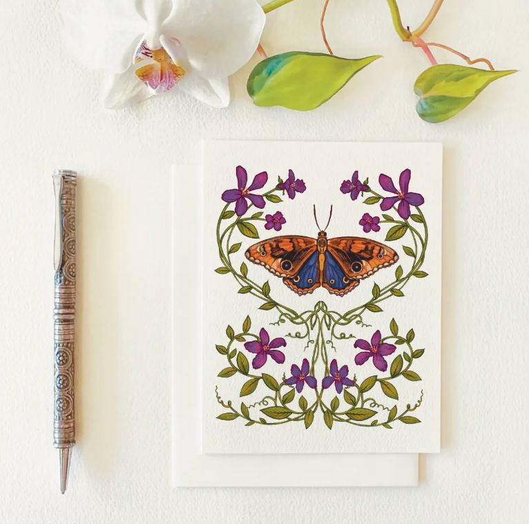 Woodland Butterfly Blank Card - Heart of the Home Inc
