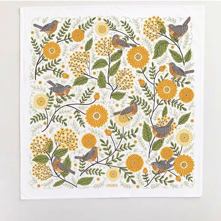 Mums And Robins Tea Towel - Heart of the Home Inc
