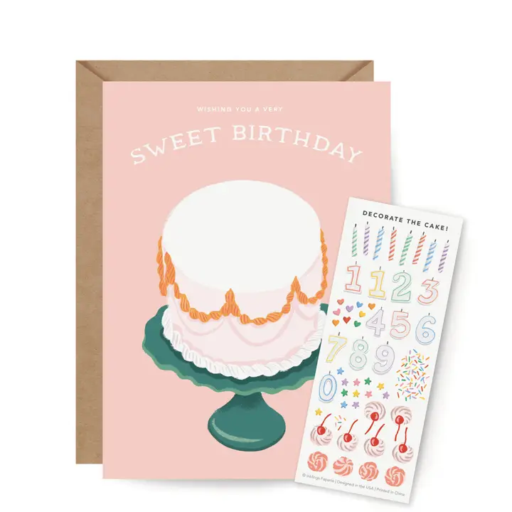 Decorate A Cake Sticker Scene Card - Heart of the Home Inc