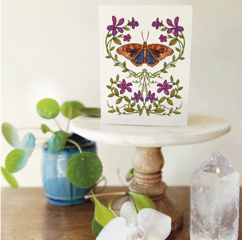 Woodland Butterfly Blank Card - Heart of the Home Inc