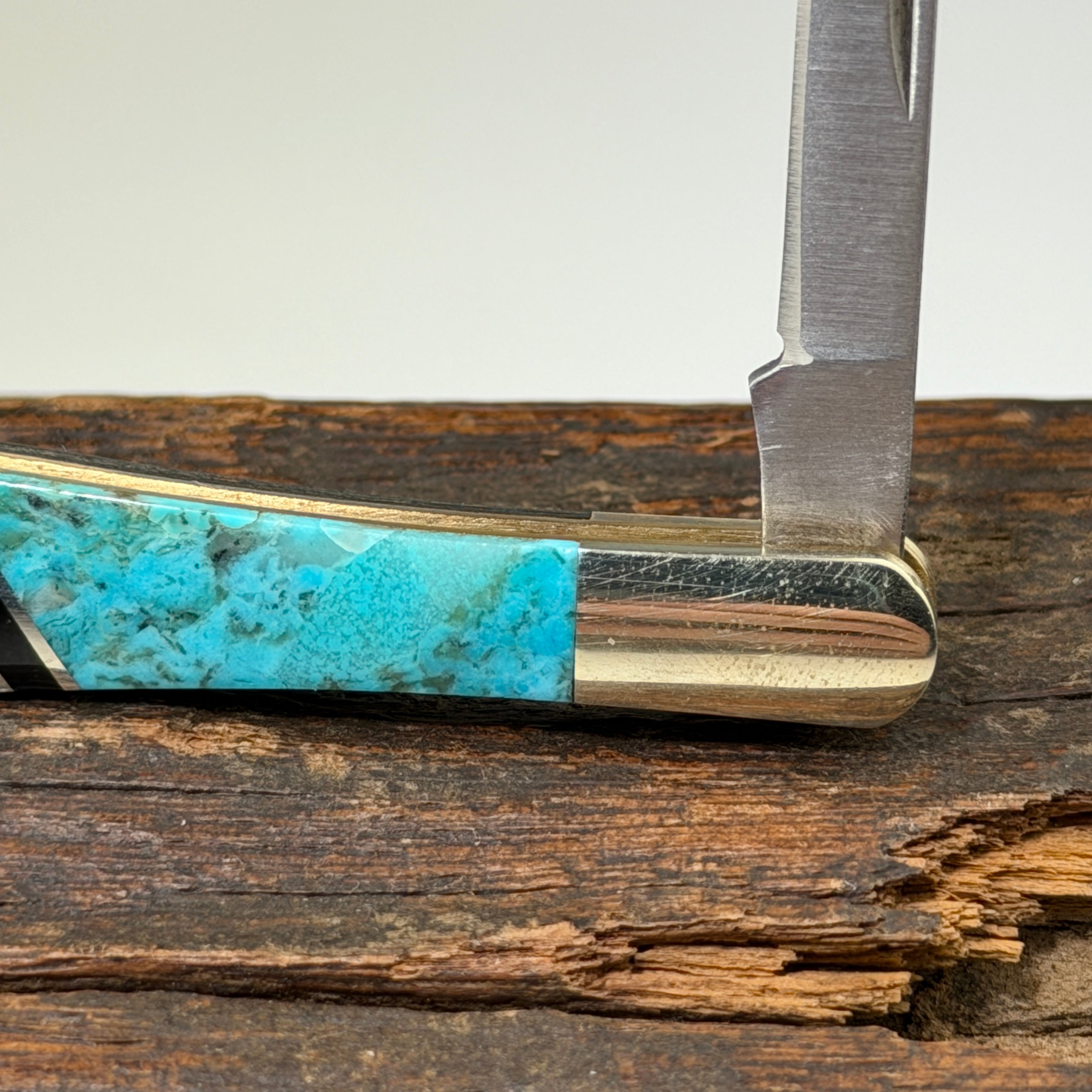 Turquoise & Jet Tuxedo Knife - Discounted, As-Is - Heart of the Home Inc