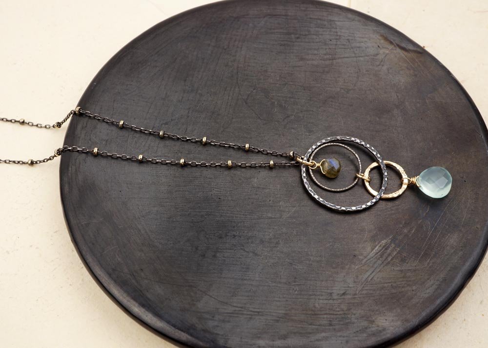 Circles in Circle Necklace - Heart of the Home Inc