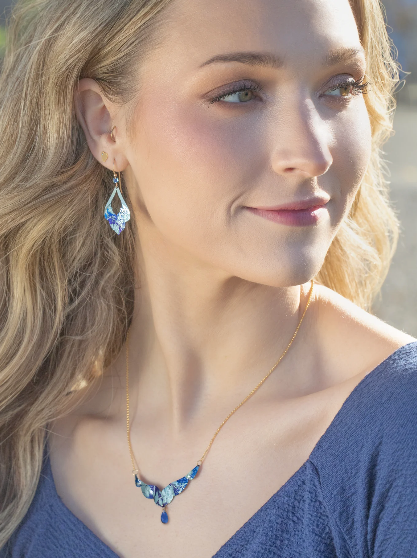 Marisol Earrings in Forever Blue - Heart of the Home LV