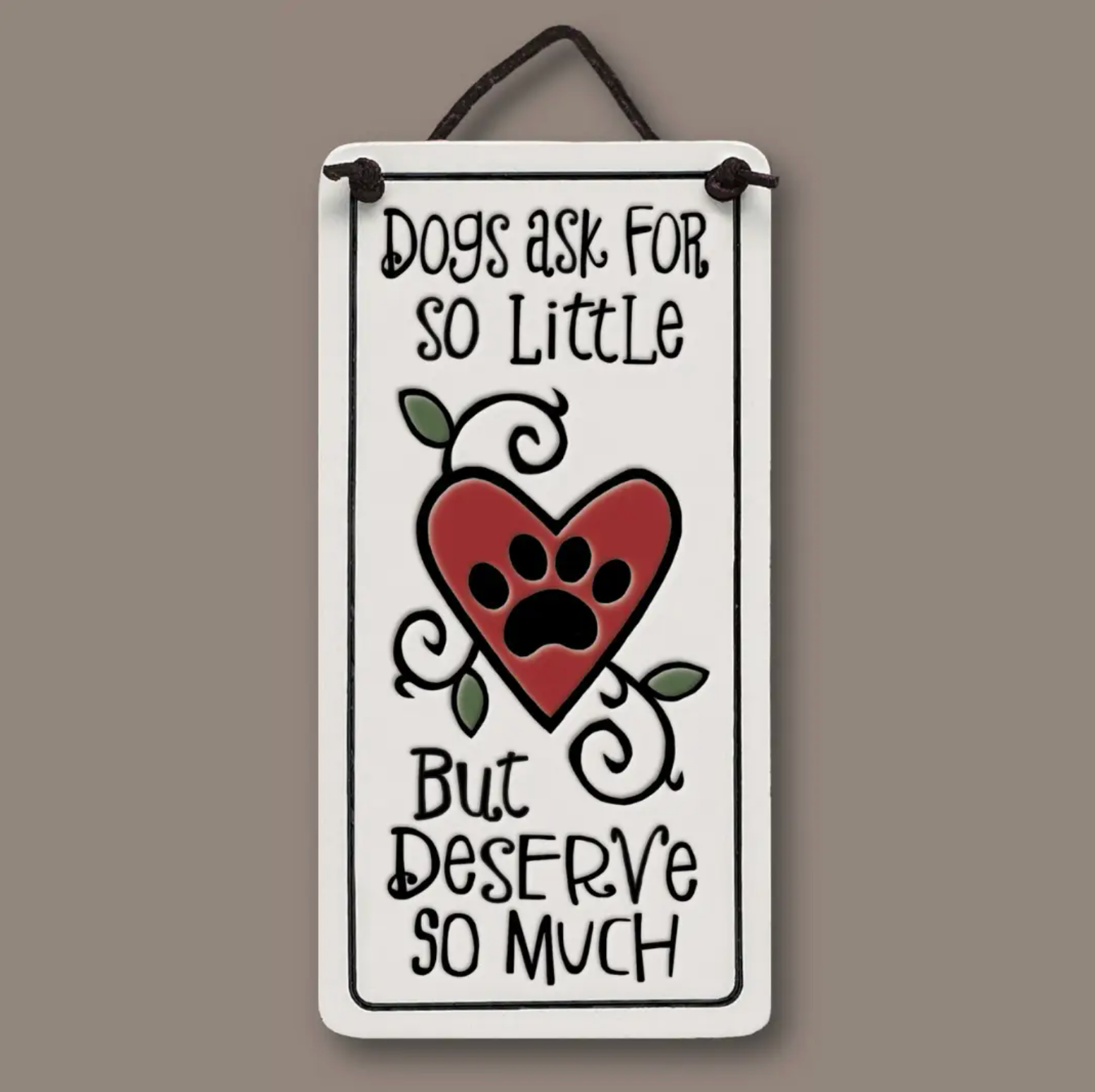 Dogs Ask Little Ceramic Tile