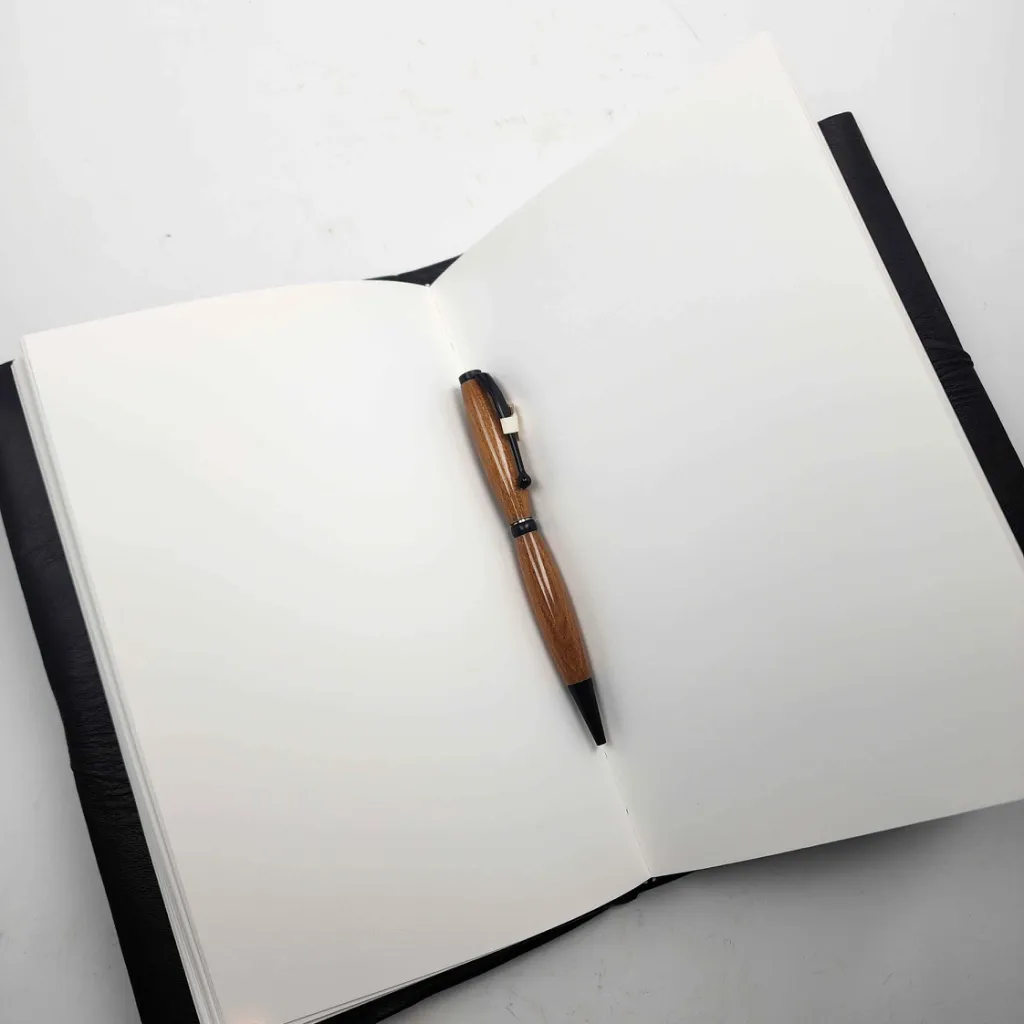Raven Leather Journal with Eyes