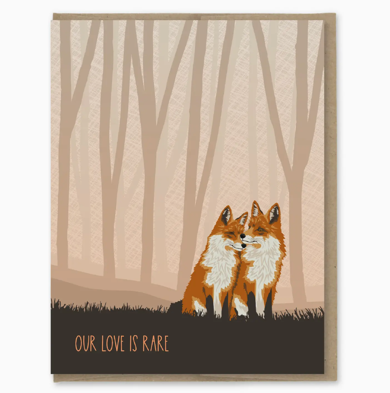 Foxes Rare Love Card - Heart of the Home Inc