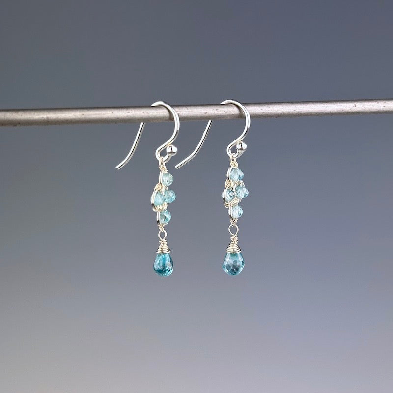 Blue Clover Earrings - Heart of the Home Inc