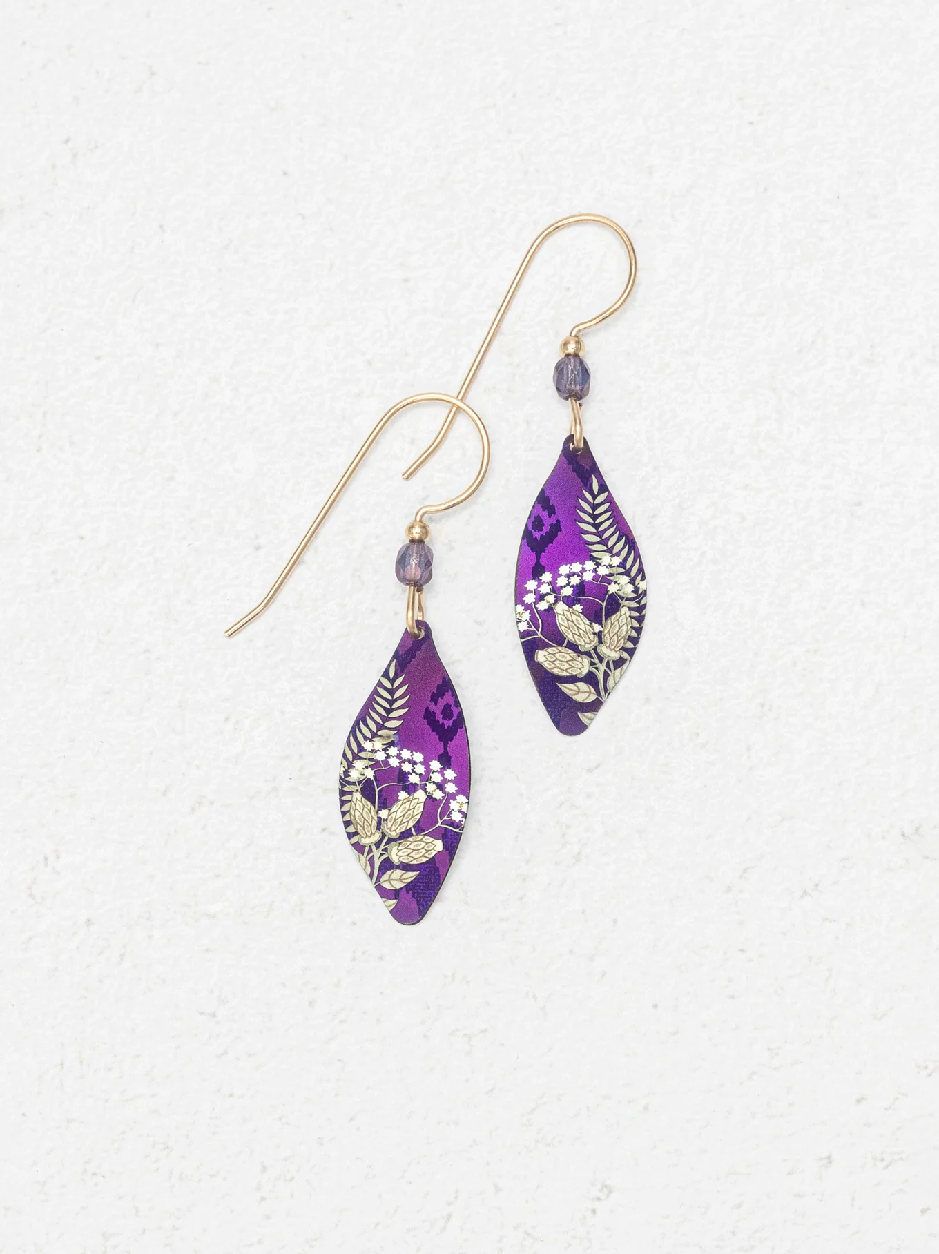 Autumn Echo Earrings in Plum & Sage - Heart of the Home Inc