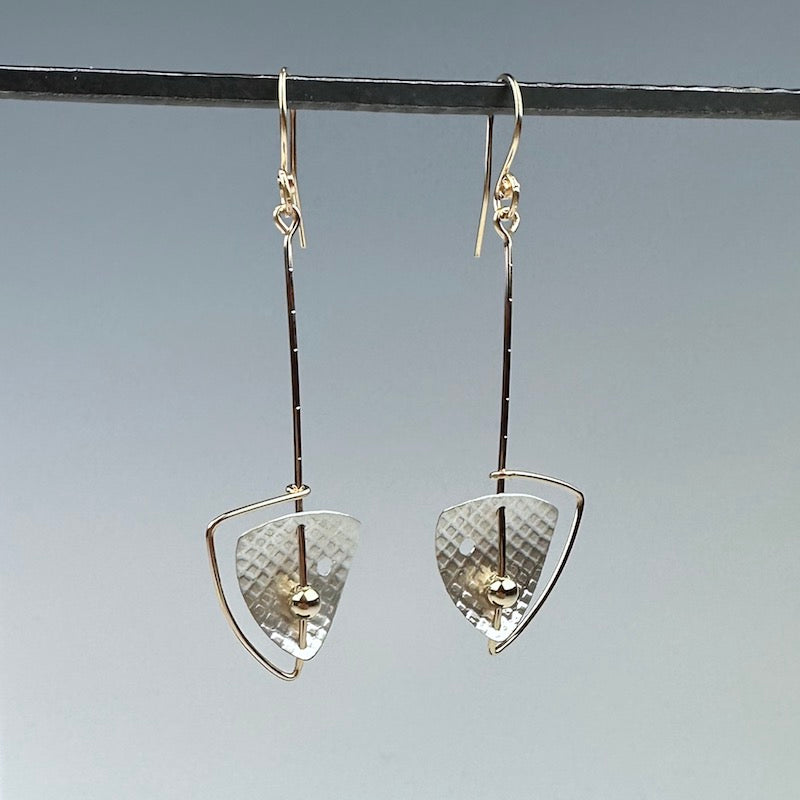 Triangle Halo Earrings - Heart of the Home Inc
