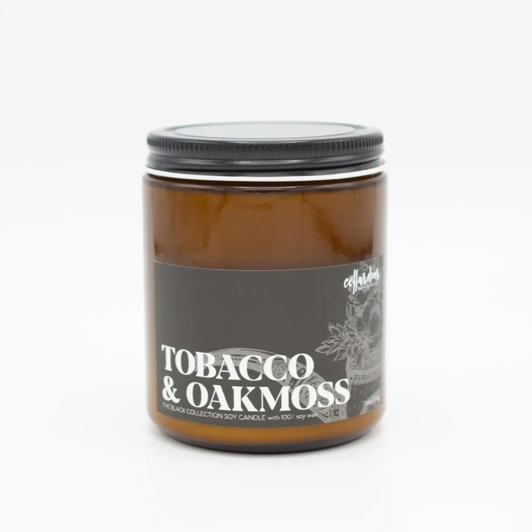 Tobacco & Oakmoss 7.5oz Jar Candle - Heart of the Home Inc