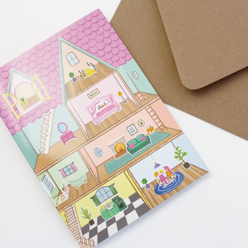 Dollhouse Sticker Scene Card - Heart of the Home Inc