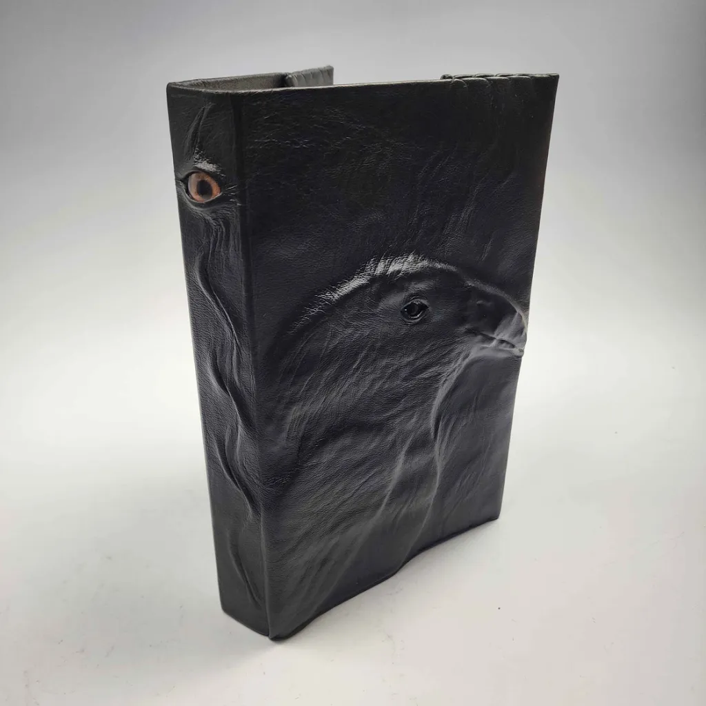 Raven Leather Journal with Eyes