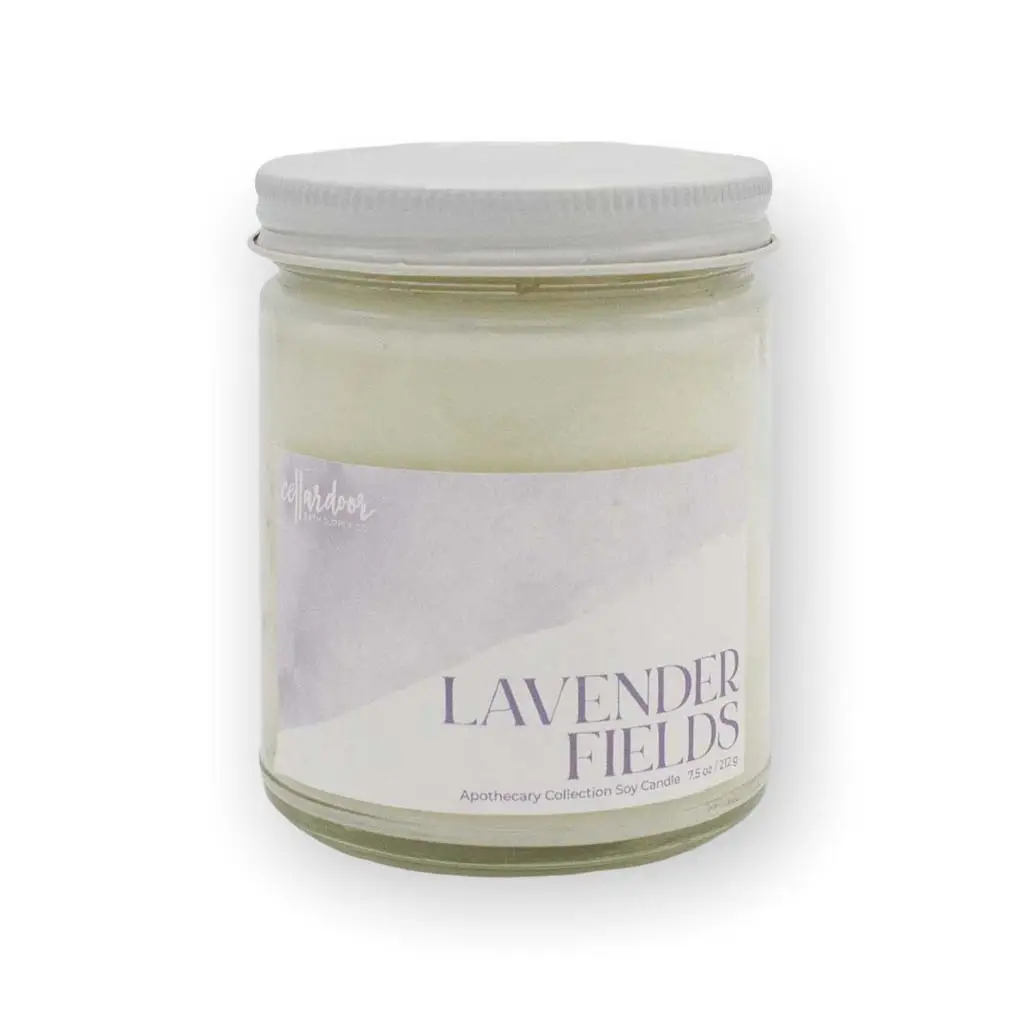 Lavender Fields 7.5oz Jar Candle - Heart of the Home Inc