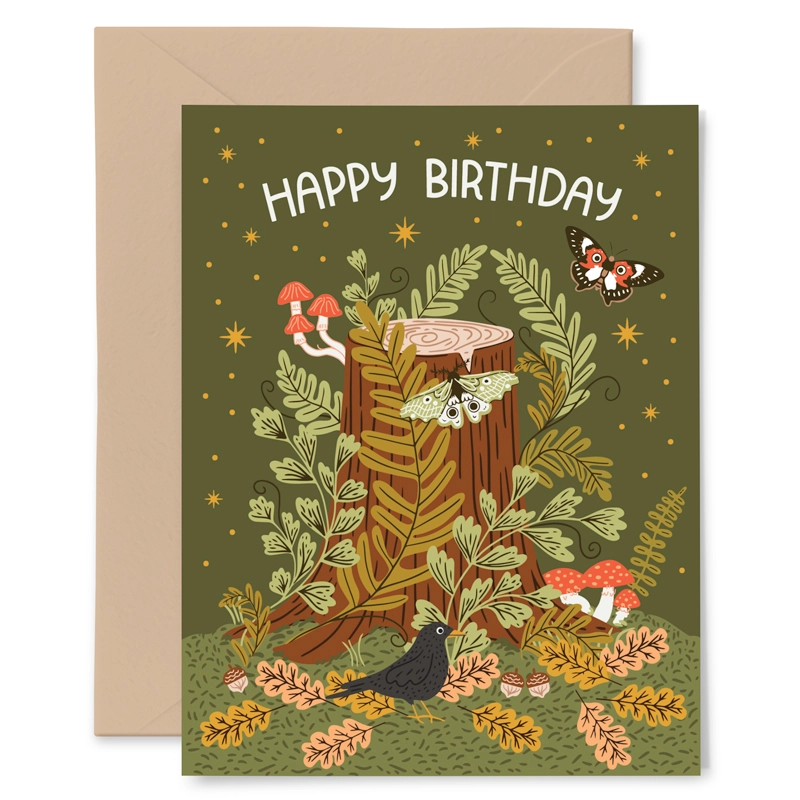Tree Stump Birthday Card - Heart of the Home Inc