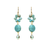Larimar Flower Earrings - Heart of the Home Inc