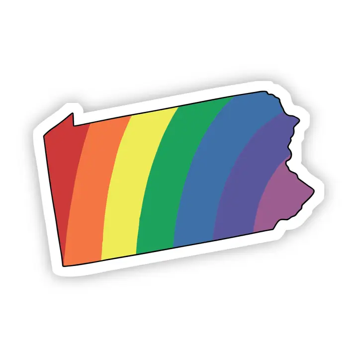 Pennsylvania Rainbow Sticker - Heart of the Home Inc