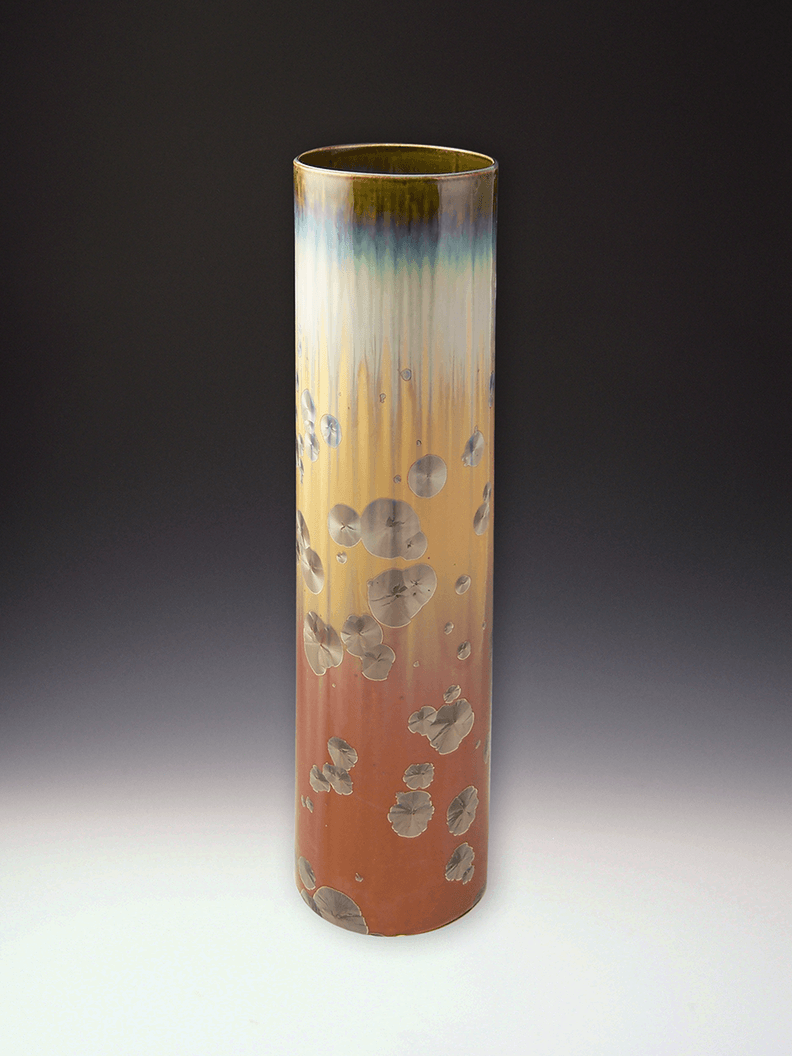 Mocha Cylinder Wide Vase - 16" - Heart of the Home LV