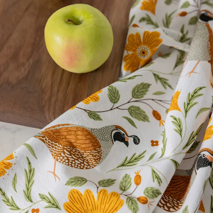 Quail Tea Towel