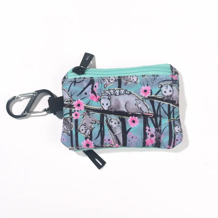Opossum Blossom Clip Wallet