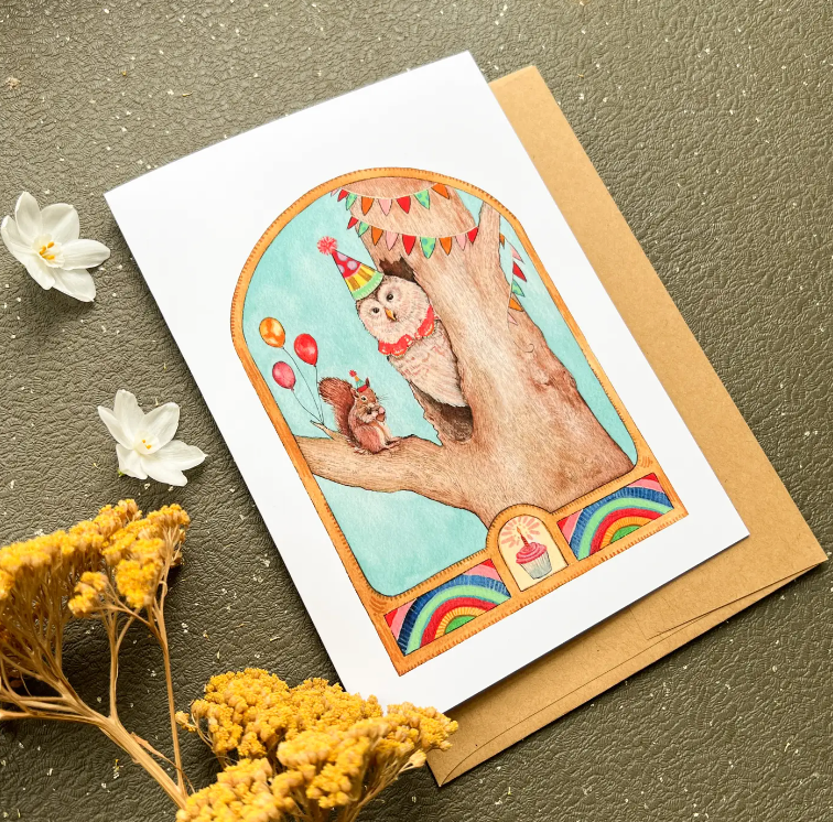 Treetop Party Blank Card - Heart of the Home Inc