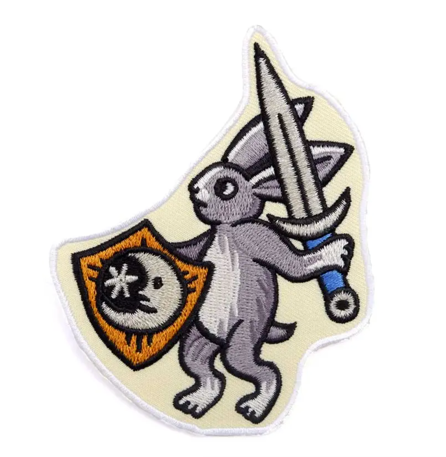 Medieval Warrior Rabbit Embroidered Patch - Heart of the Home Inc
