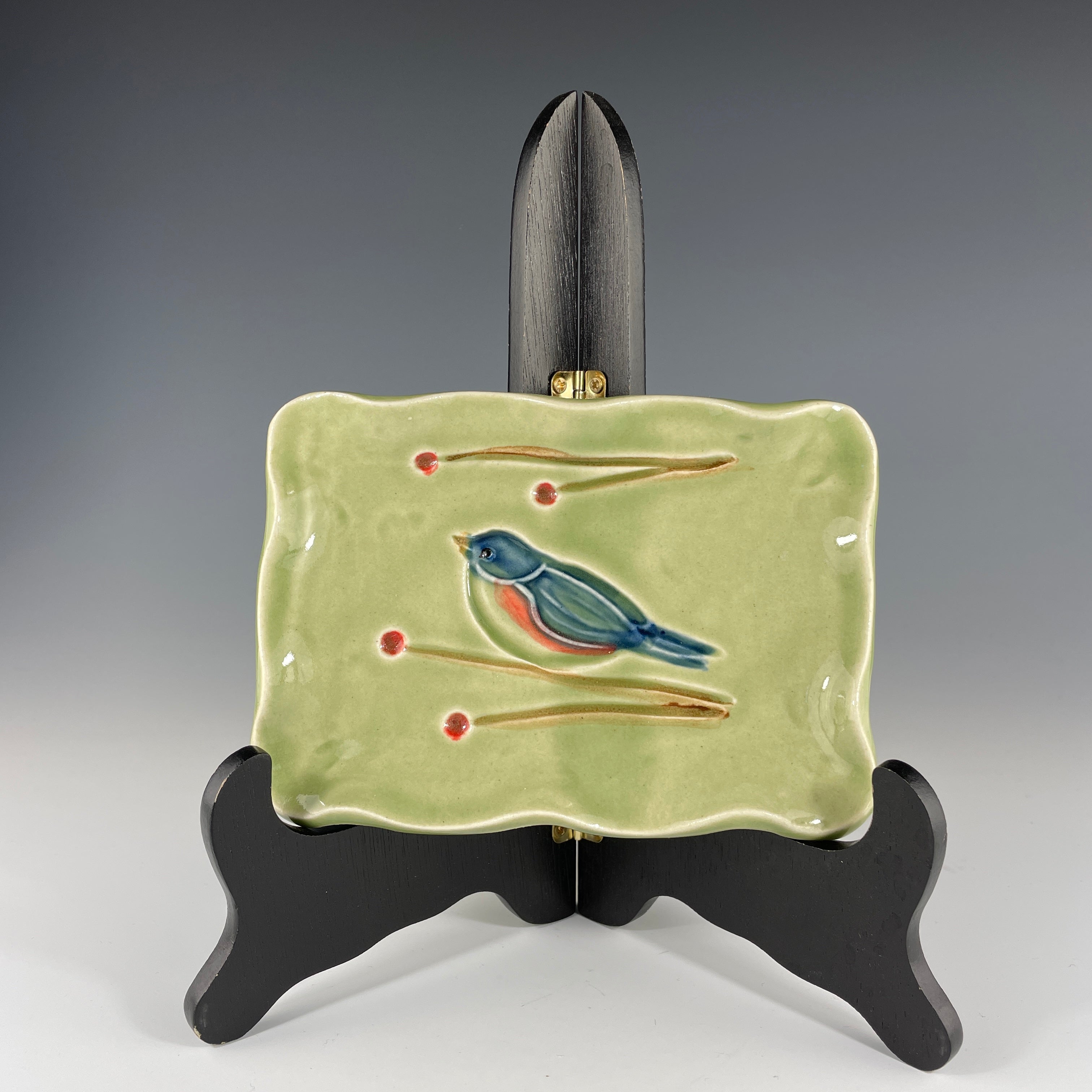 Green Wavy Bird Soap Dish - Heart of the Home Inc