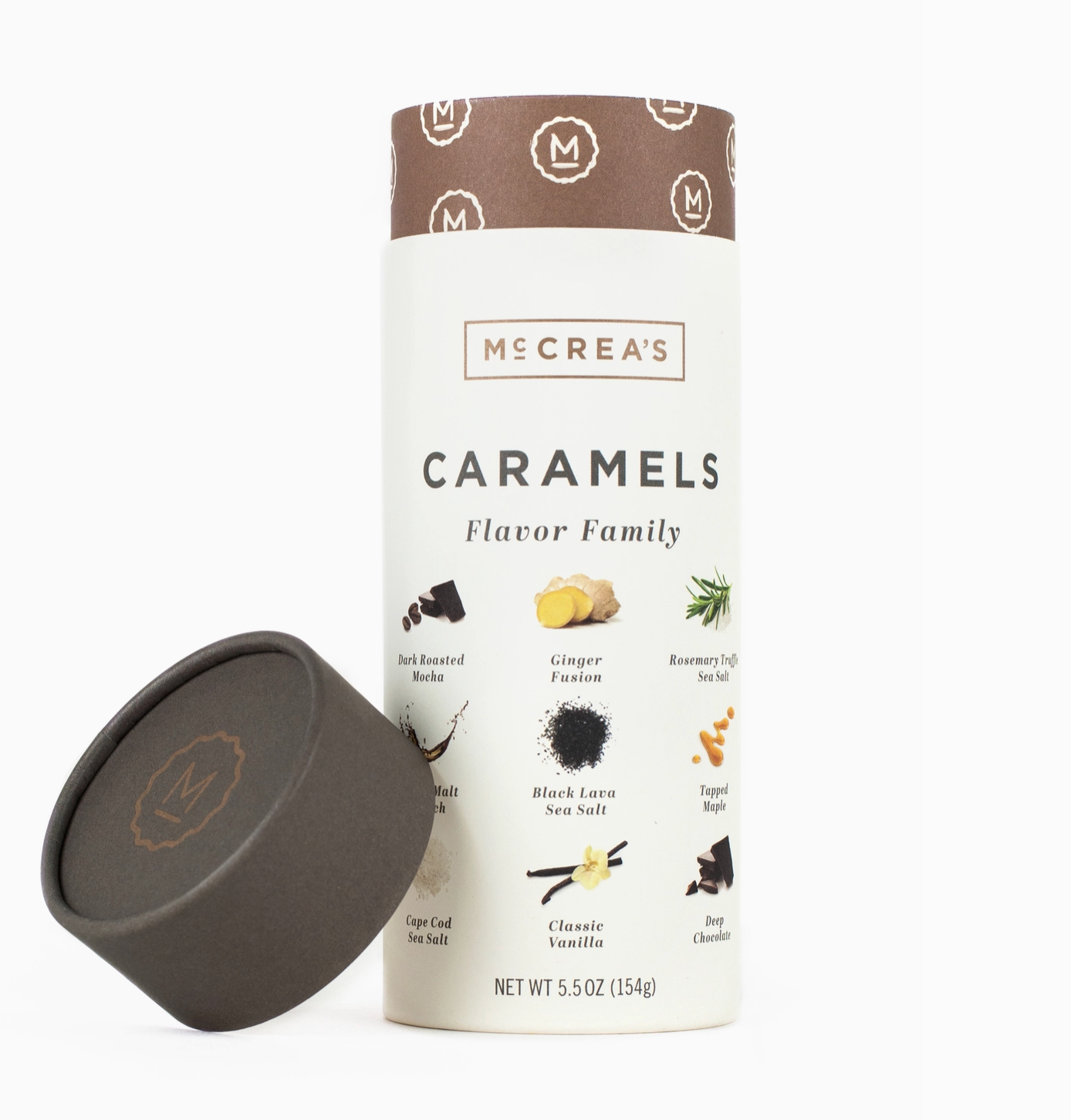 McCrea Caramels Black Lavea Sea Salt Tube - 19 Pieces - Heart of the Home Inc