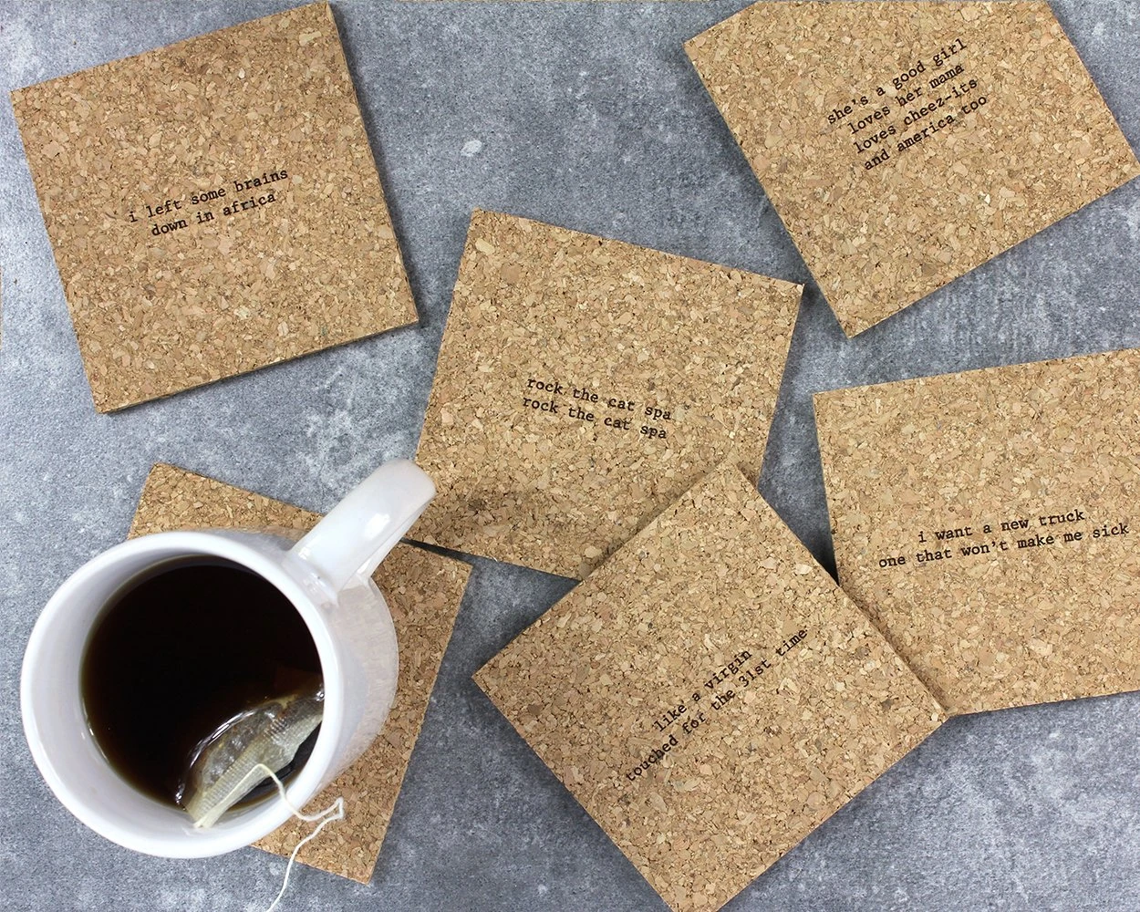 Mistaken Lyrics Coaster Set - The 80's - Heart of the Home Inc