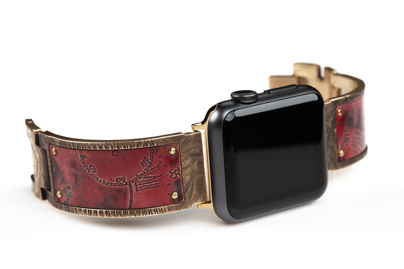 "Tristan" Red Apple Watch Band