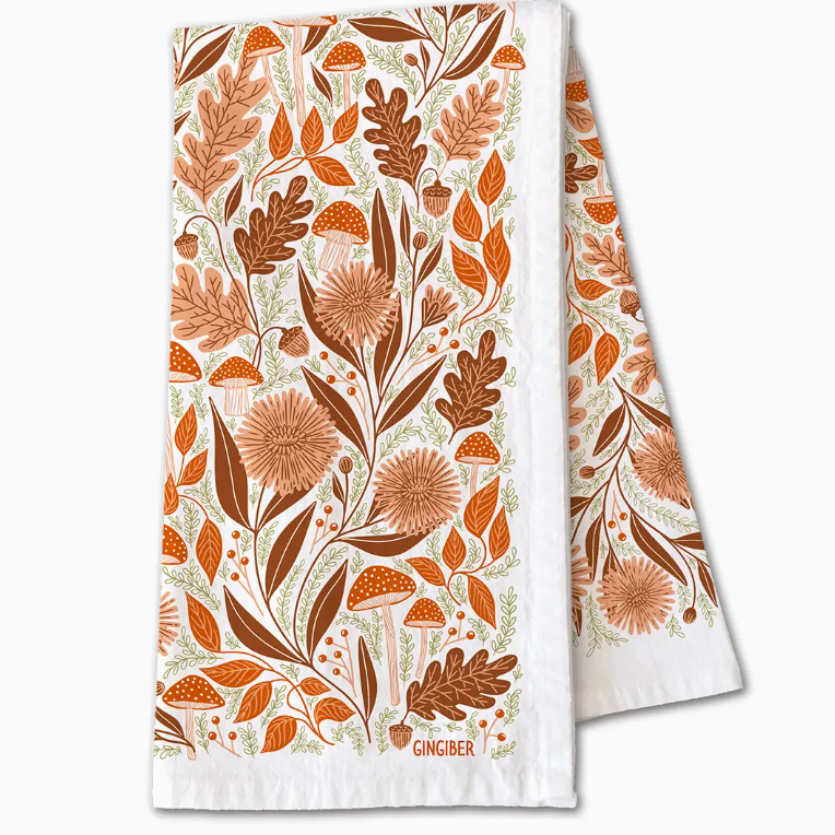 Mushroom Medley Tea Towel - Heart of the Home Inc