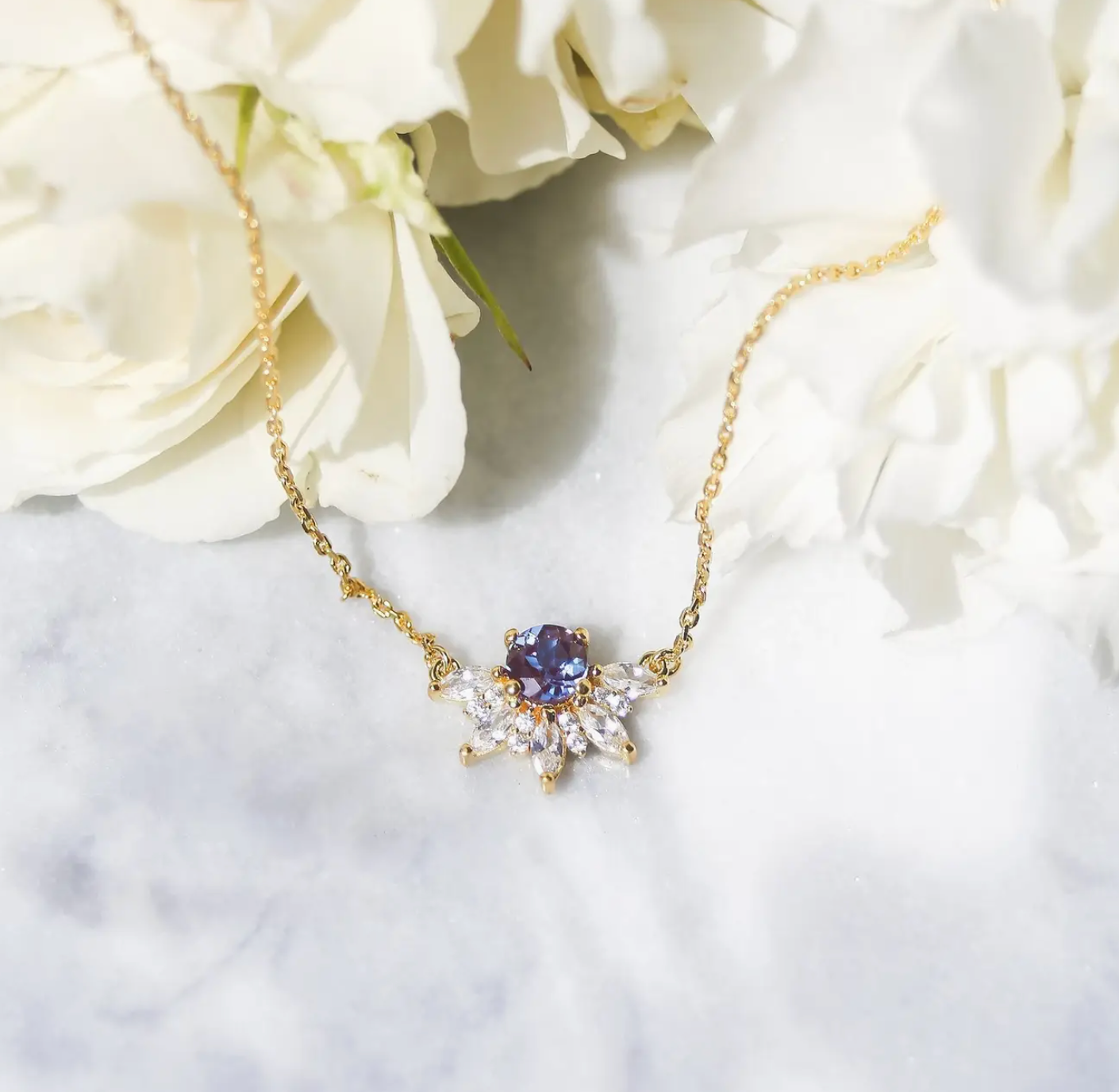 Alexandrite & Diamond Fire of Love Pendant - Heart of the Home Inc