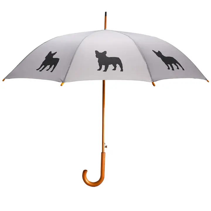 Silver Umbrella With French Bulldog - Heart of the Home LV