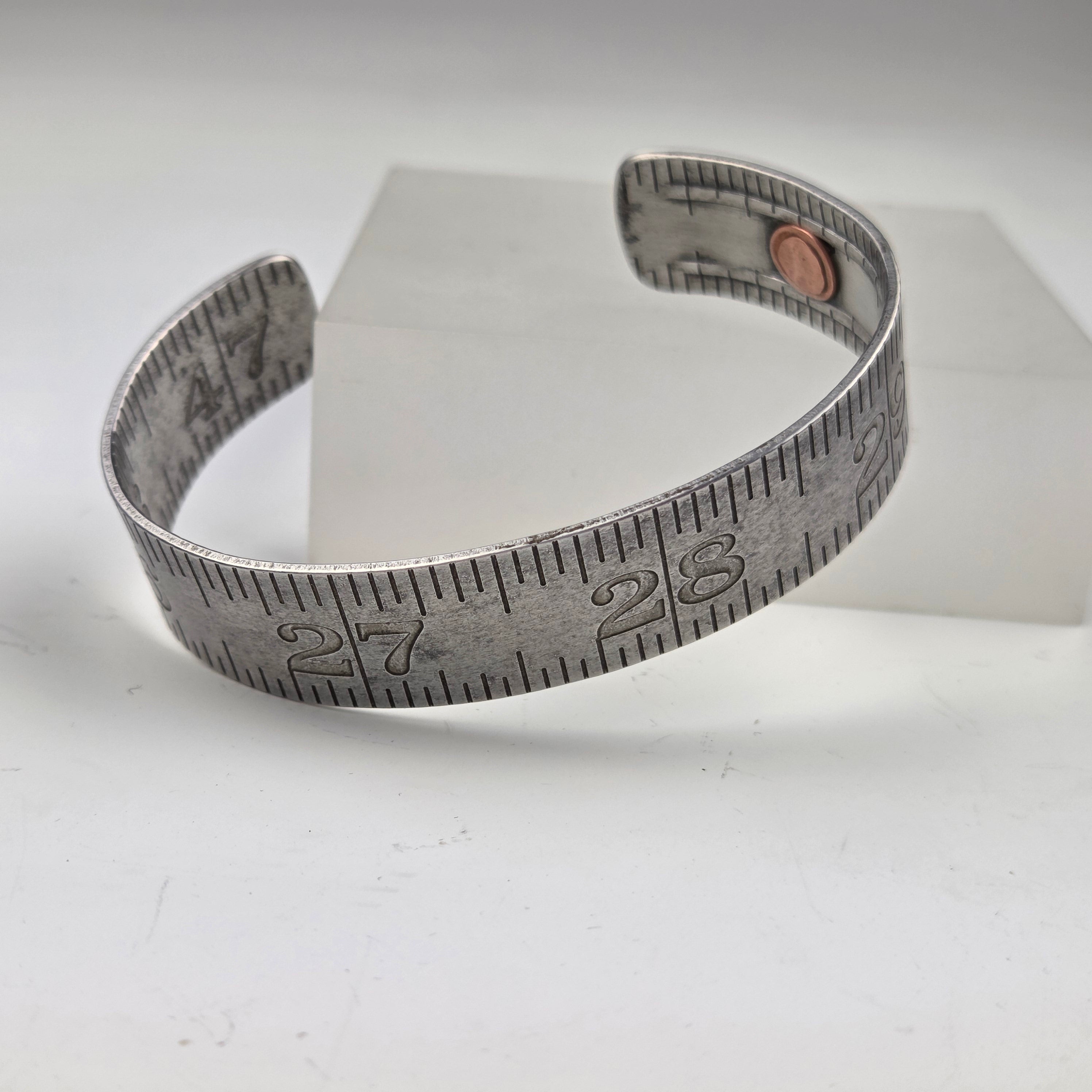 Reclaimed Ruler Cuff Bracelet - 25 to 29 - Heart of the Home Inc