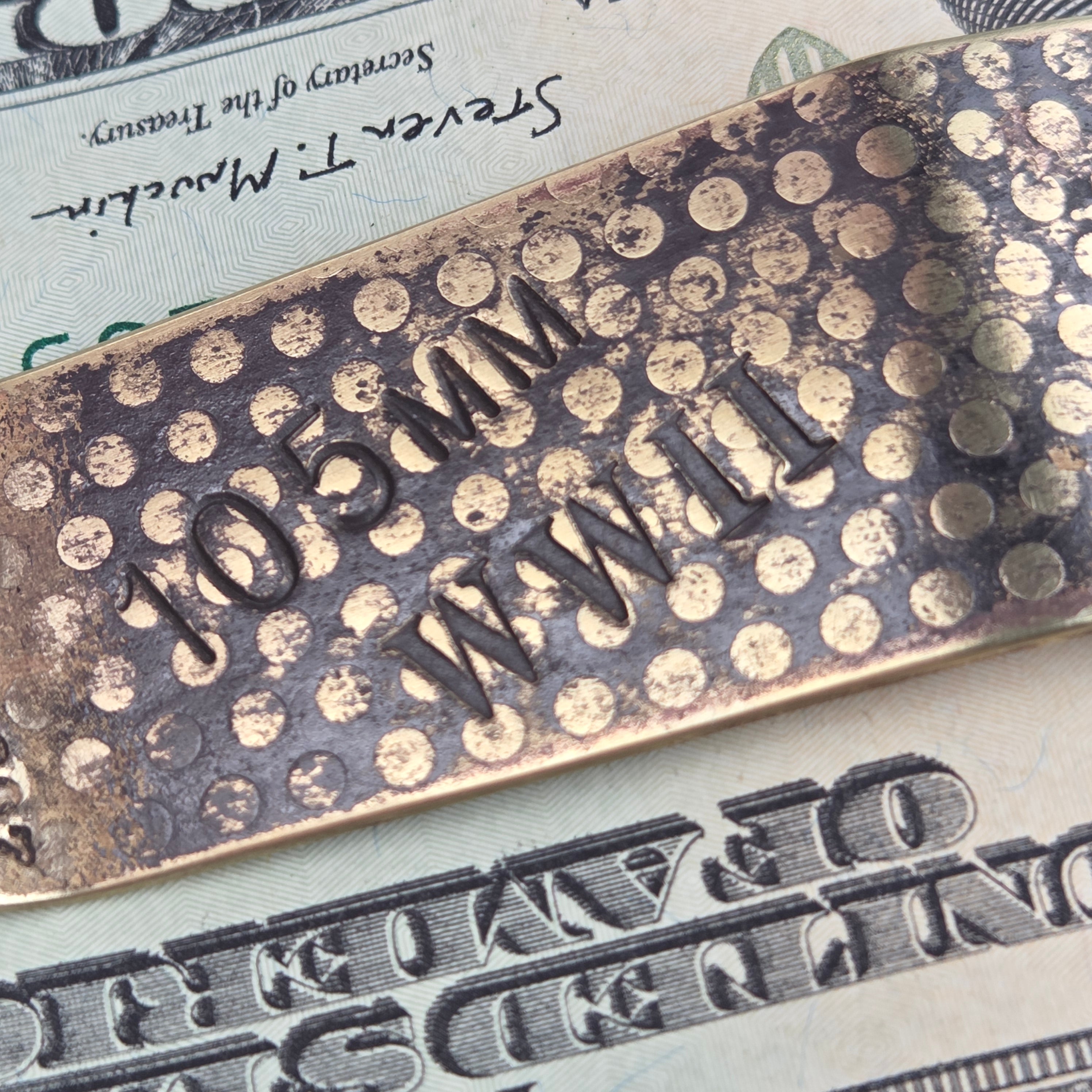 WWII Shell Casing Money Clip - 1945 Grid - Heart of the Home Inc