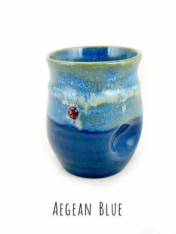 Aegean Blue Ceramic Juice Cup - Heart of the Home Inc