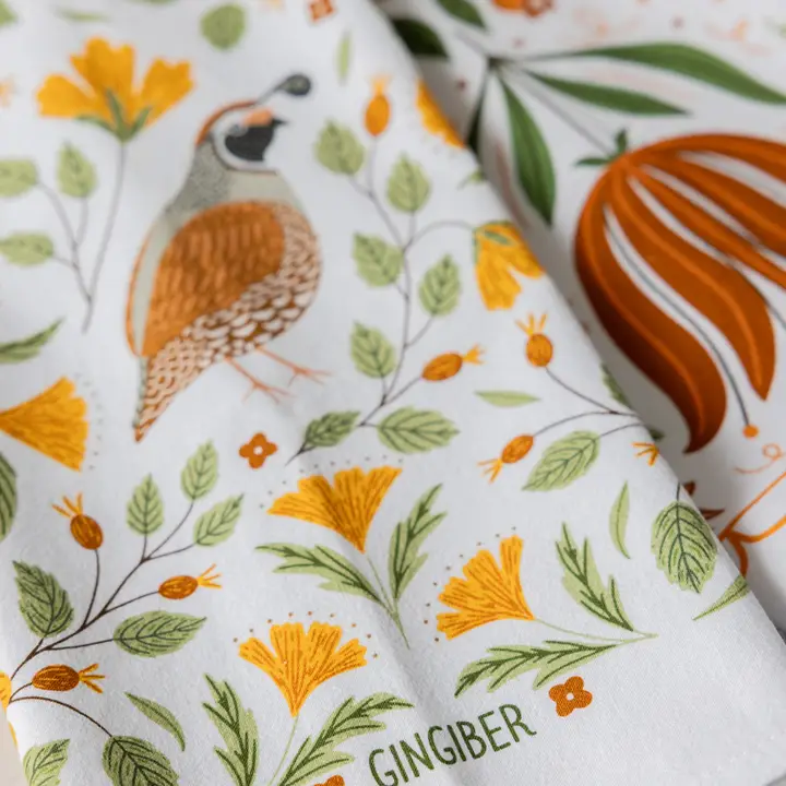 Quail Tea Towel
