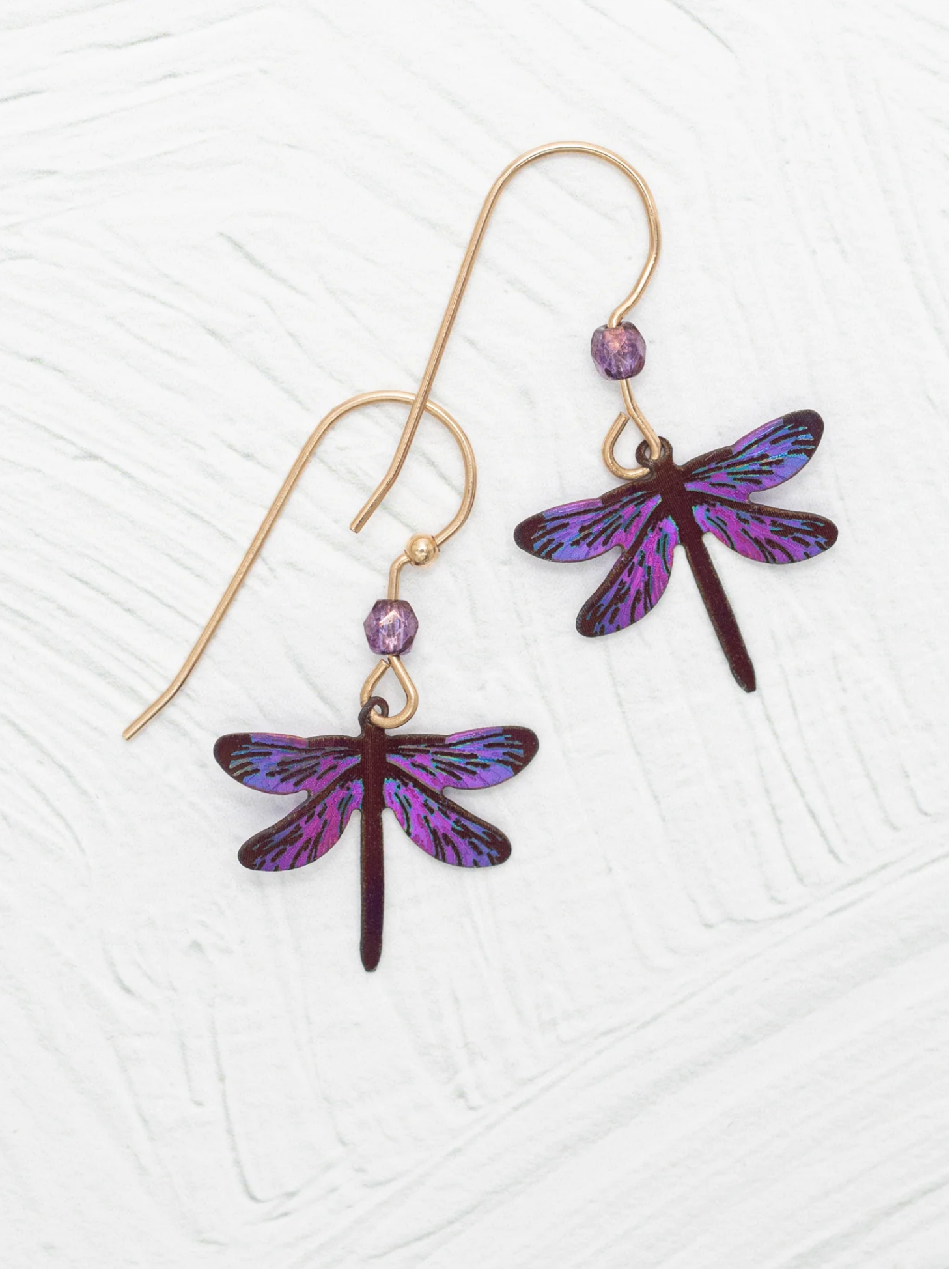 Dragonfly Dreams Earrings in Violet Skies - Heart of the Home LV