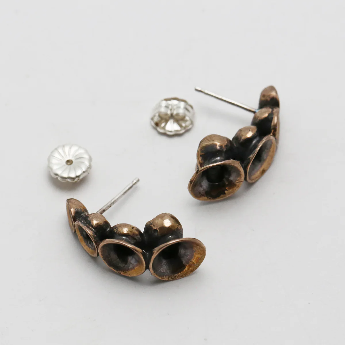 Anemone Grow Earrings in Warm Bronze - Heart of the Home Inc