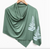 White Fern Poncho in Moss Green - Heart of the Home LV