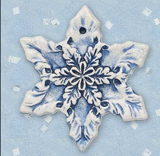 Snowflake Ceramic Ornament - Heart of the Home Inc