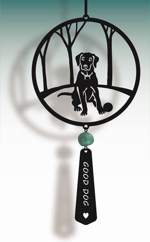 Black Dog With Good Dog Dangle - Heart of the Home LV