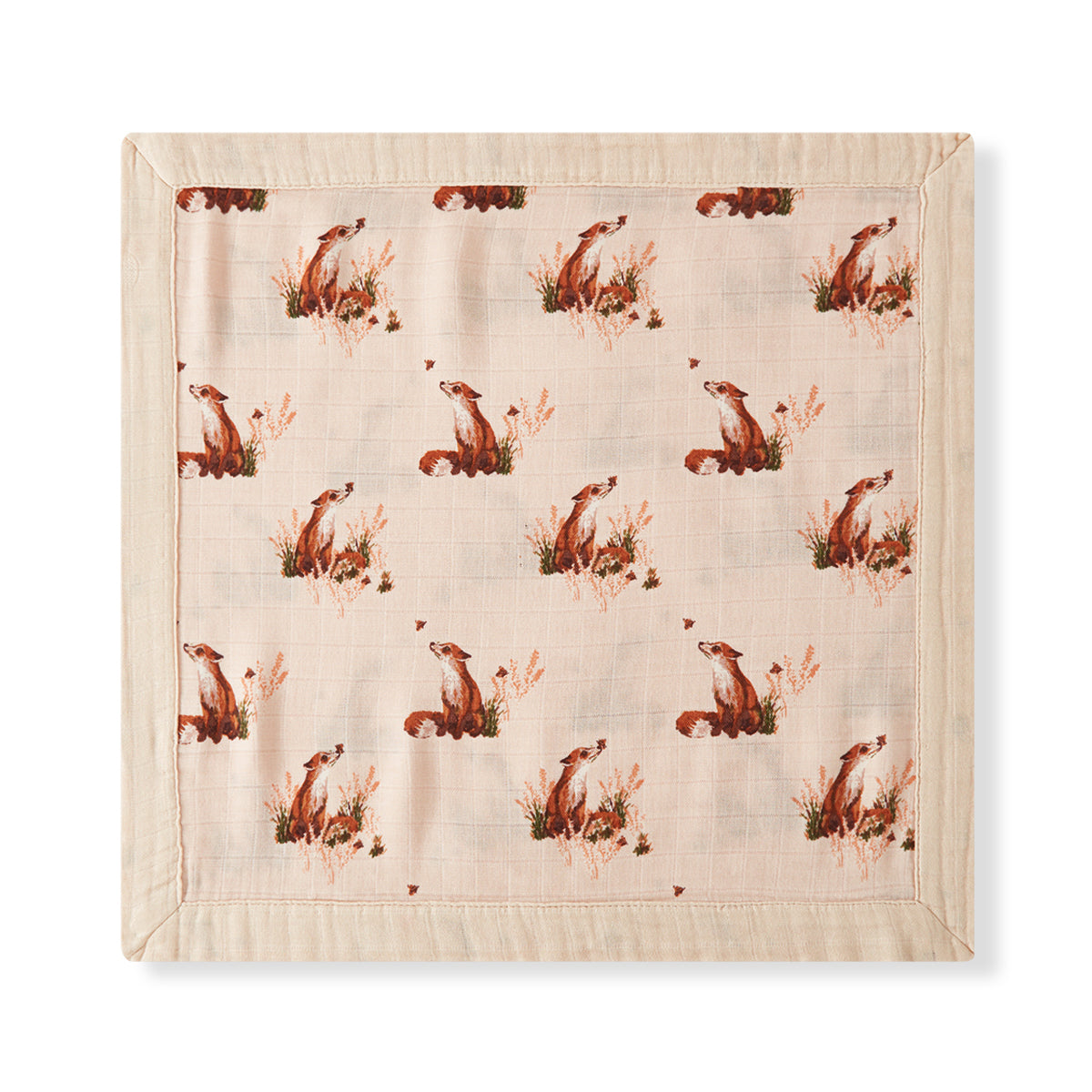 Floral Fox Mini Lovey Muslin Security Blanket - Heart of the Home Inc