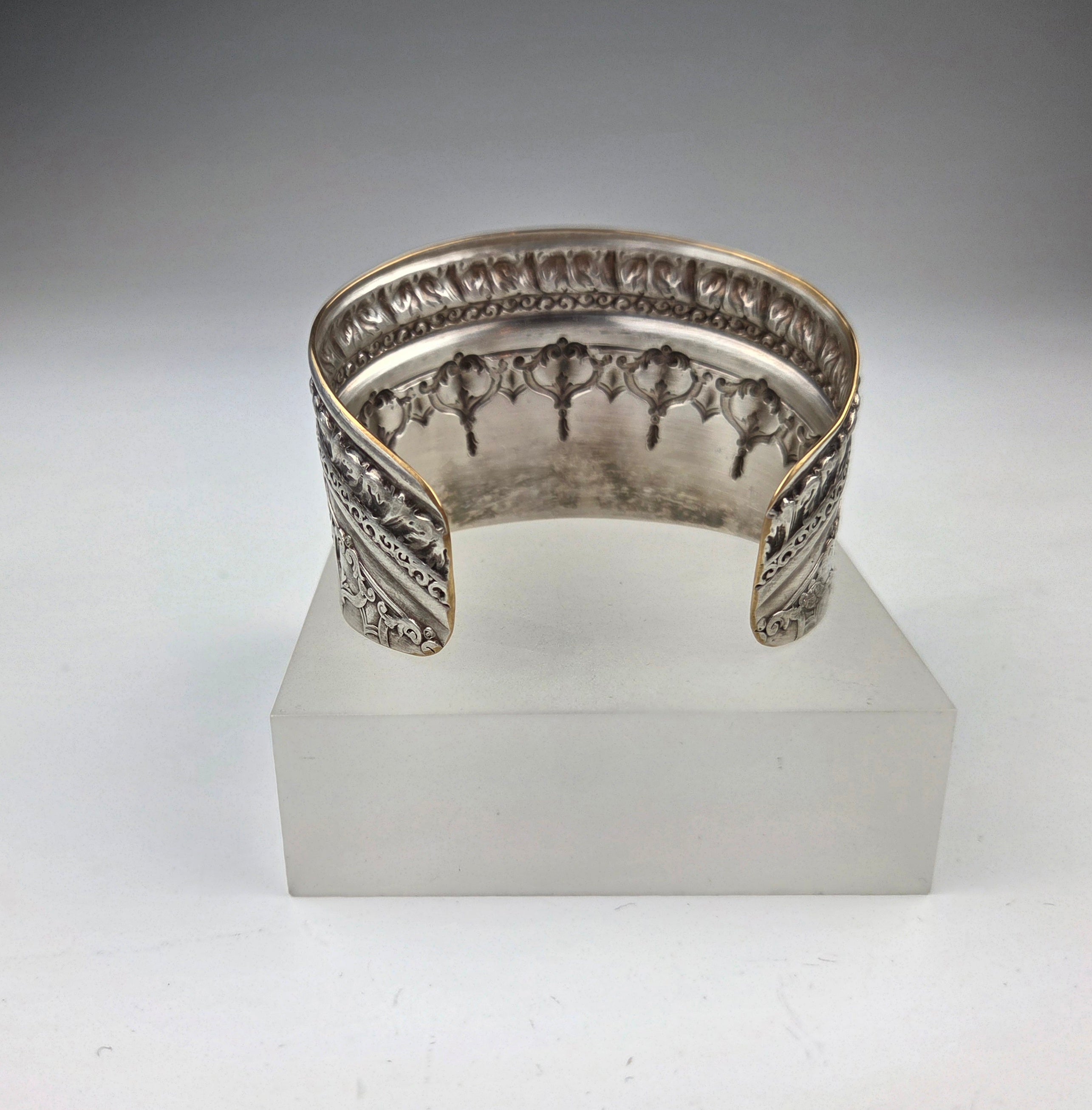 Silver Tea Tray Cuff Bracelet - Heart of the Home Inc