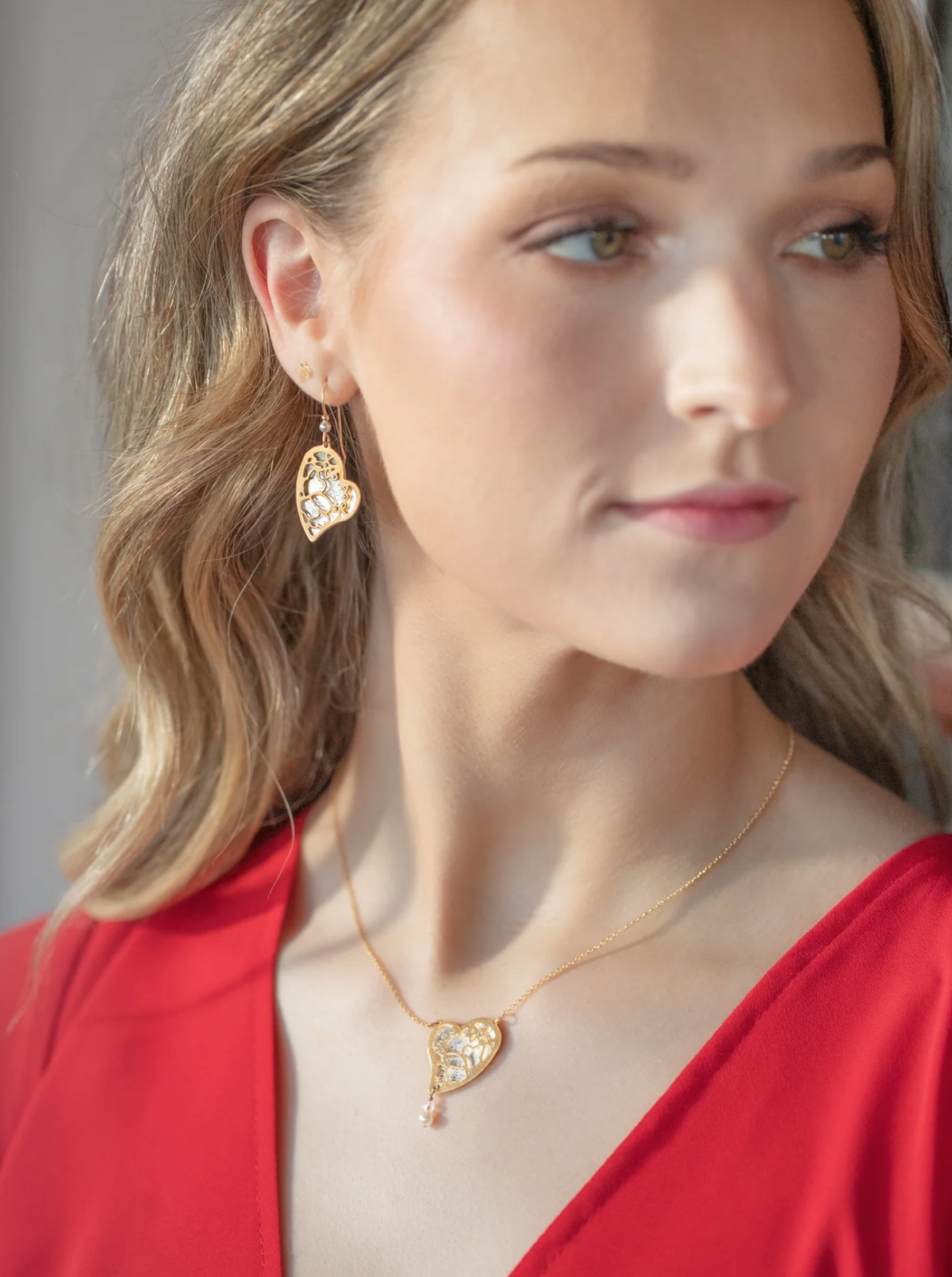 Valena Earrings in Silver &amp; Gold - Heart of the Home LV