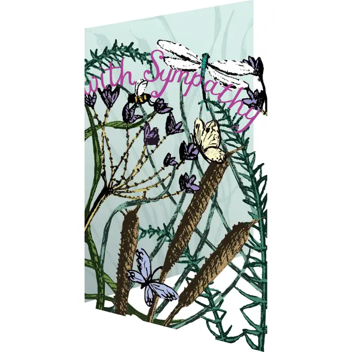 Peaceful Flowers Lasercut Sympathy Card - Heart of the Home Inc