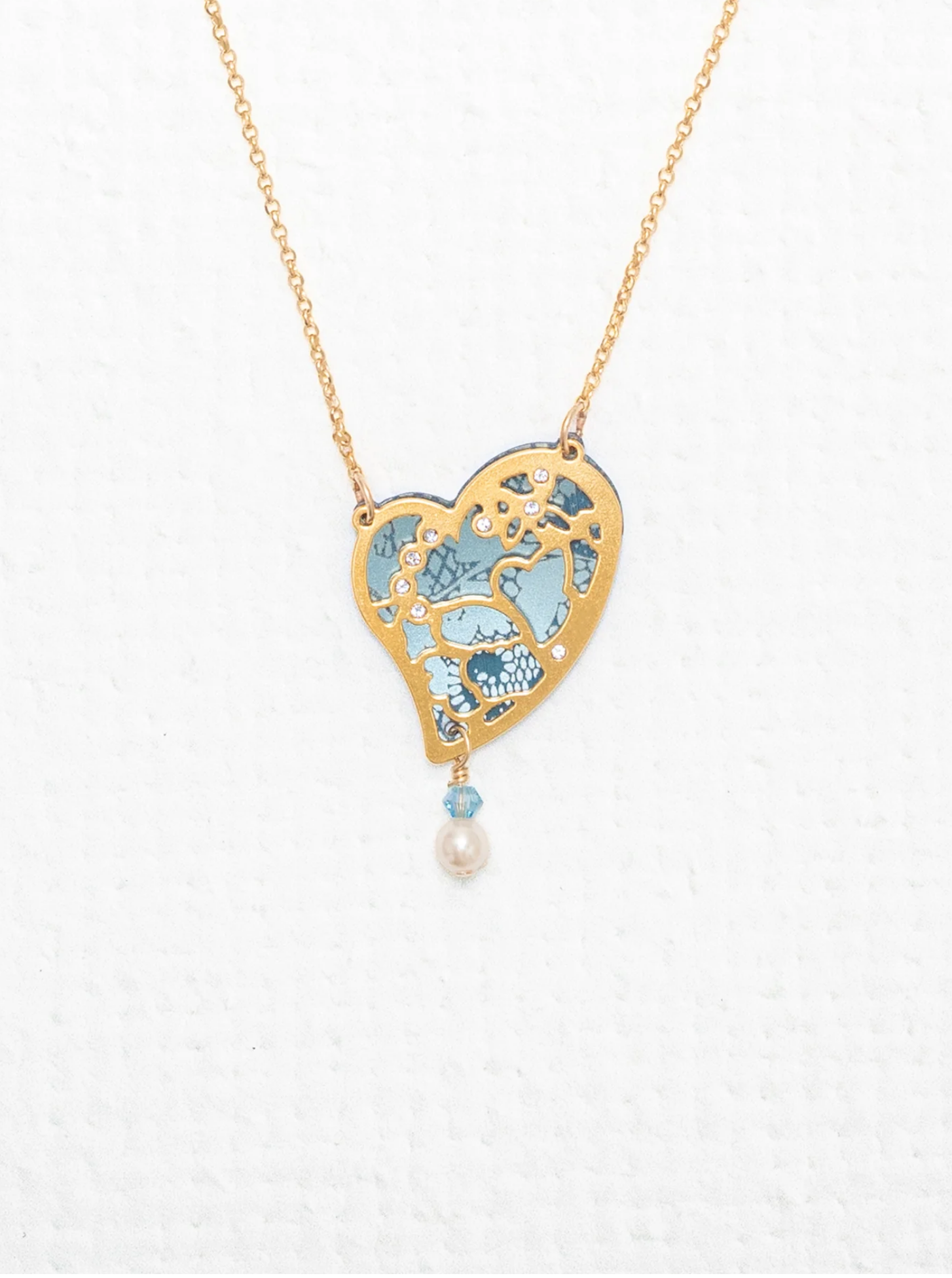 Valena Necklace in Sky Blue - Heart of the Home LV